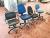 4 sedie girevoli da ufficio usate